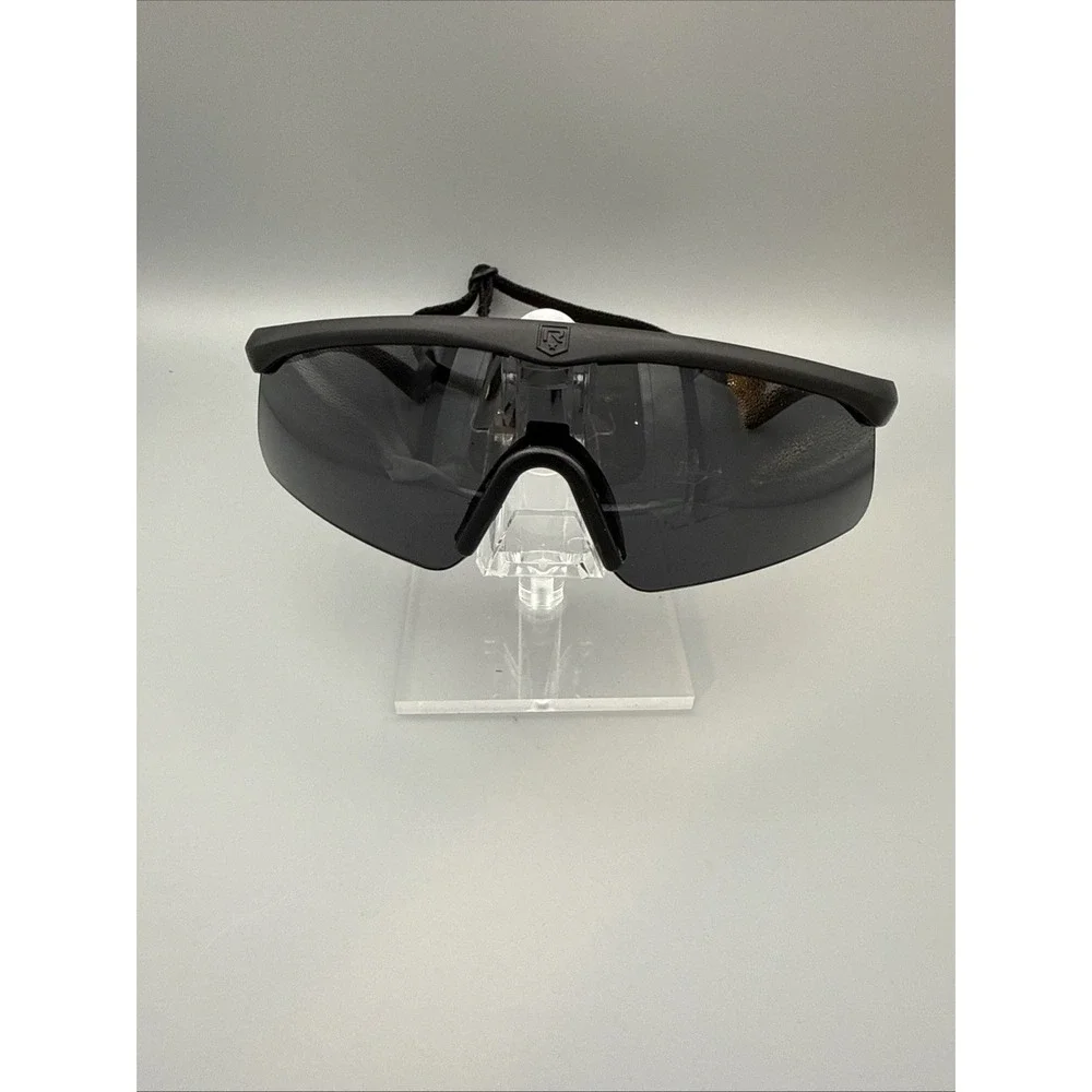 Revision Military Z87 Low Profile Tactical SunGlasses Black Shield with Strap